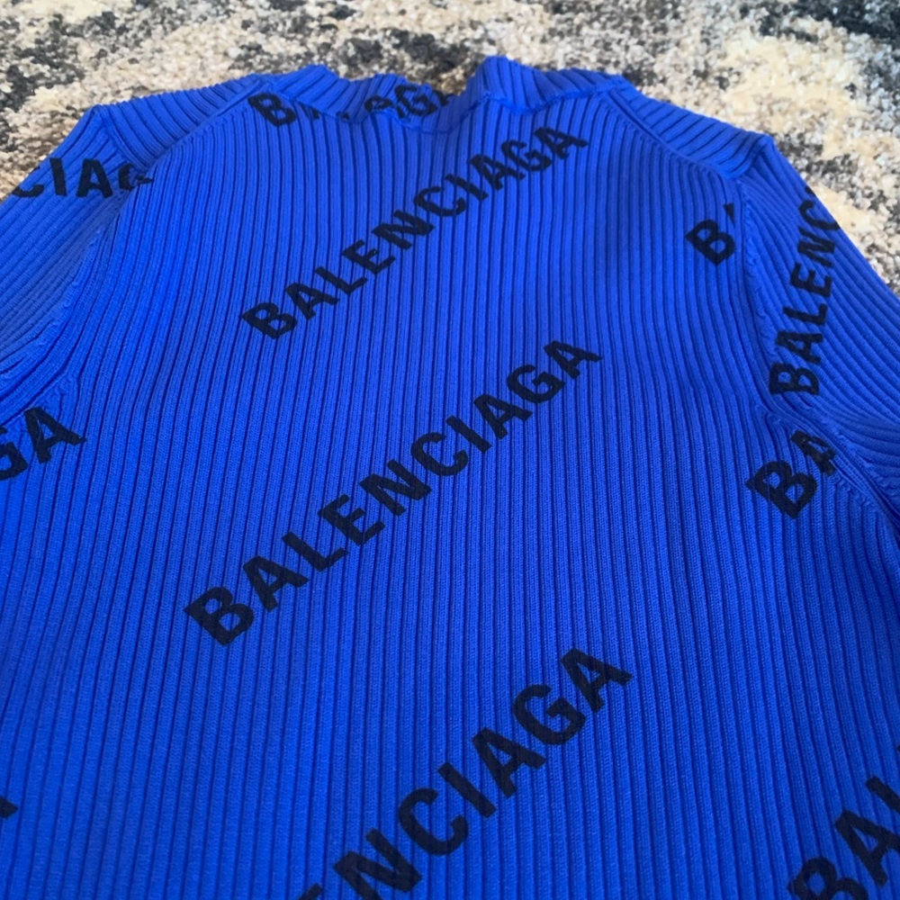 Balenciaga ribbed logo sweater
